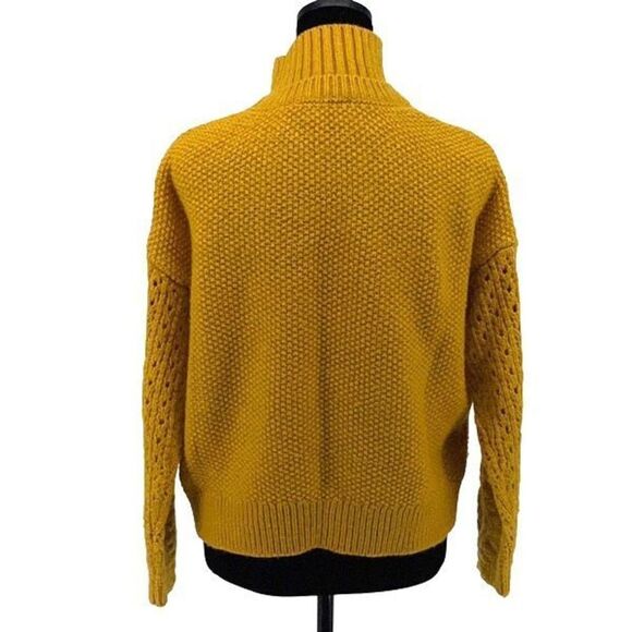 RD Style Womens Pullover Sweater Acrylic Blend Turtleneck‎ Knit Yellow Size XS - Picture 4 of 11